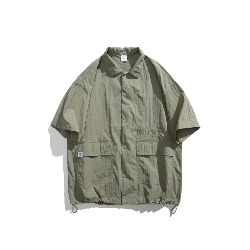 2026 Men Women Hair Salon Smock Lightweight Quick-dry Loose Pocket Short Sleeve Anti Static Haircut Apron Client Gown M-4XL