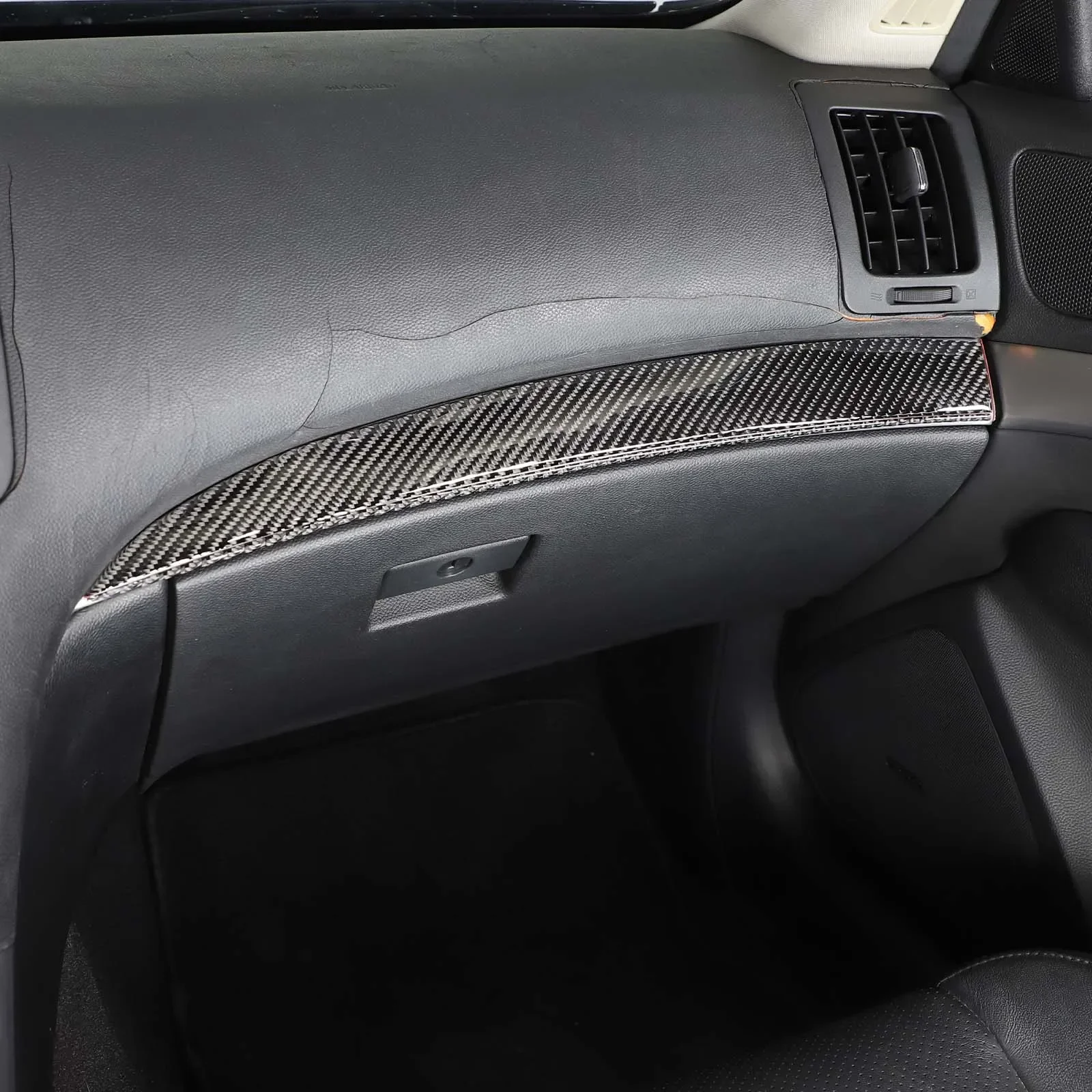 For Infiniti G25 G35 G37 2007-2013 Car Dashboard Panel Decorative Stickers Soft Carbon Fiber Interior Accessories 3 Pcs