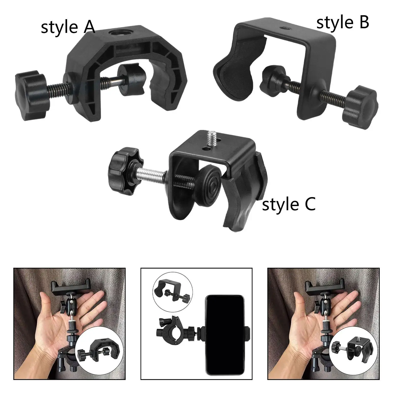 Base Stand Mounting Accessory Desk Clamp for Light Stand Cameras Shelves