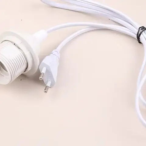 

1.8M EU/US Plug E27 Full Teeth Lamp Base Holder Power Cord Hanging Pendant LED Light Fixture Socket Cord Adapters With Switch