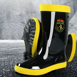 Wear-resistant Waterproof and Non-slip Male Shoes Pvc Men's Rain Boots Garden Without Lacing High Quality Gumboots Wide Toes Gum