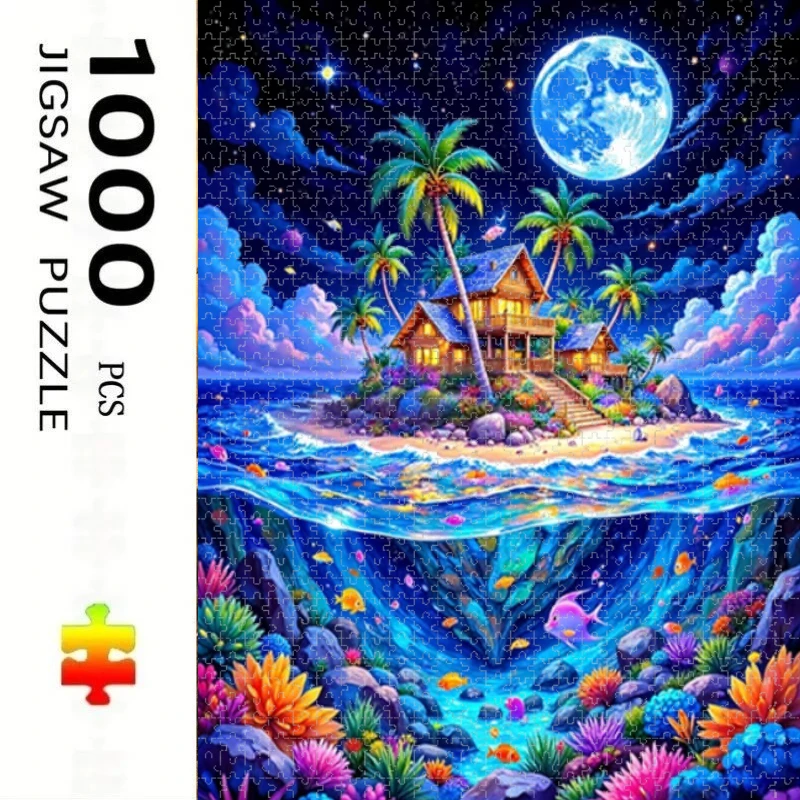 

500 PCS Jigsaw Puzzle Island Cottage Perfect for DIY Creative Fun with Family,Gift ,teasing Toy
