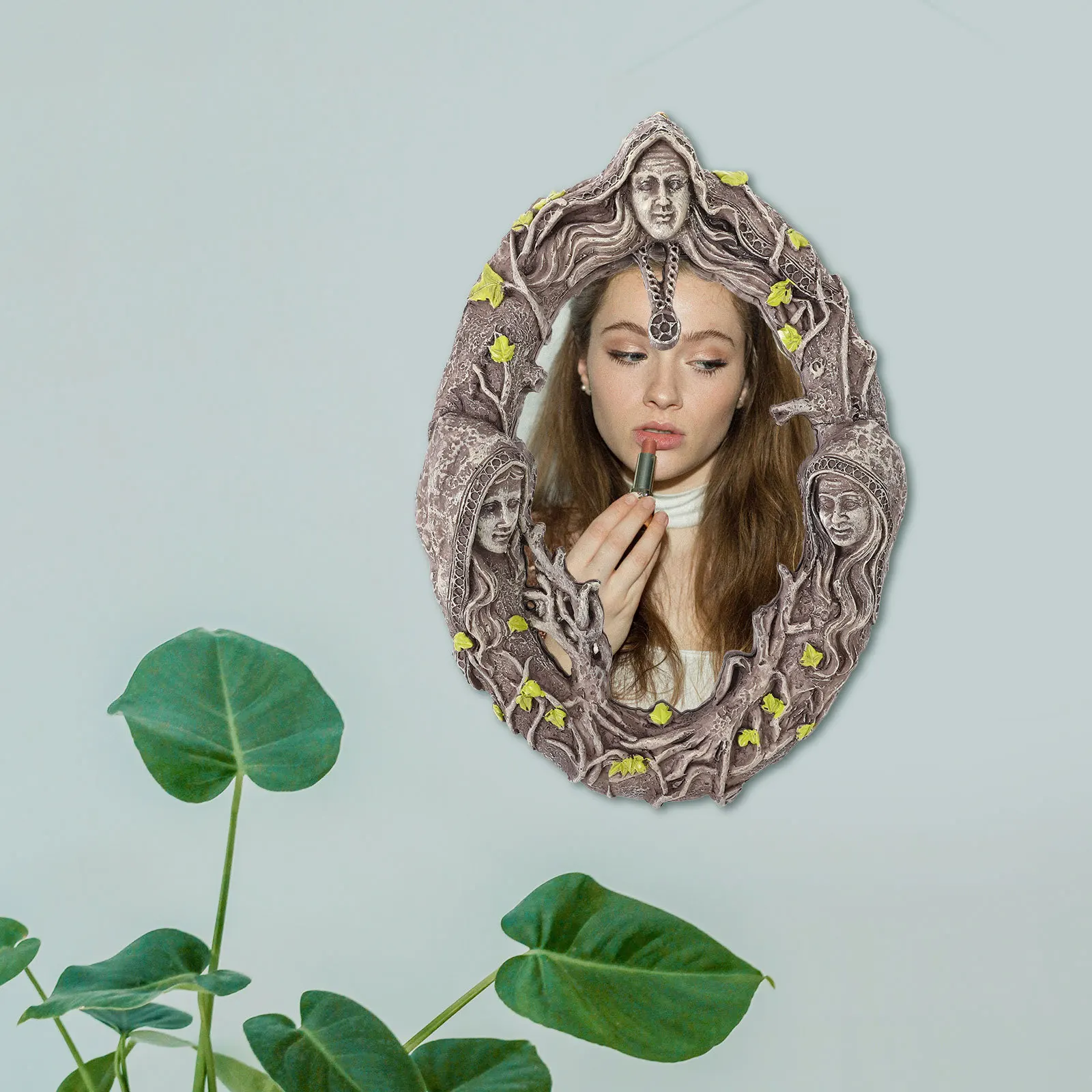 Vintage Göttin Spiegel Tischplatte Kleid Spiegel klar Make-up Werkzeug stilvolle Stil Dekor Make-up-Tool