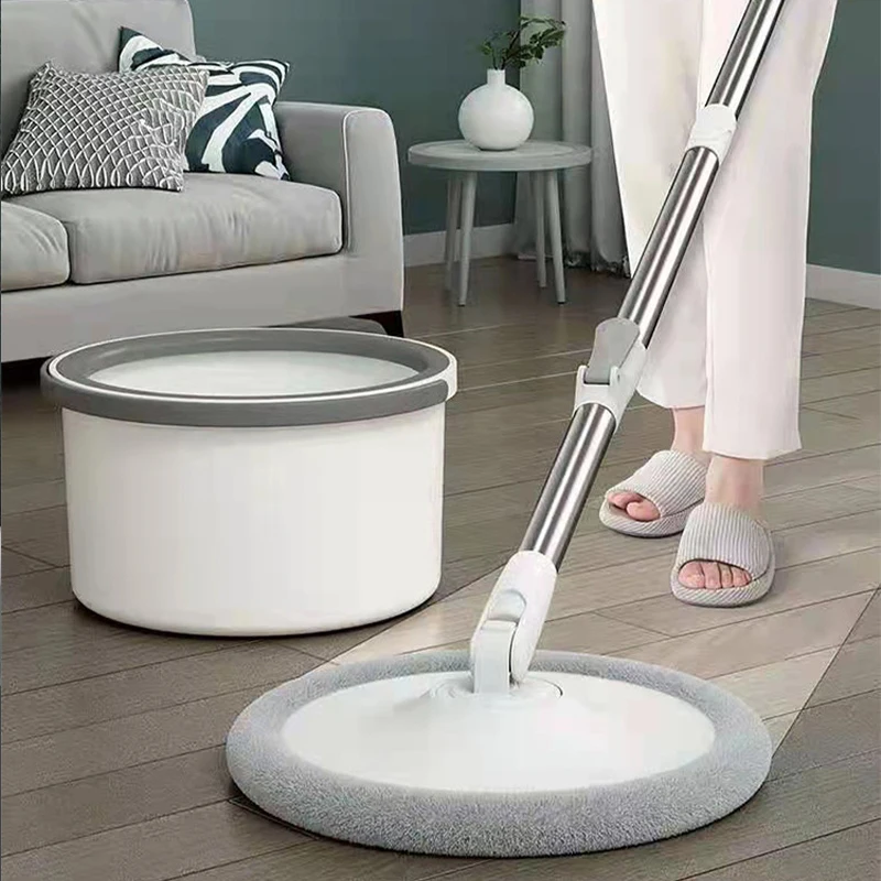 Mop Bucket Set Clean Stain Separation Spot Household Circular Rotating Mop Free Hand Wash Single Bucket Lazy Mop