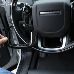 For Range Rover Velar Sports Evoque For Land Rover Discover Sport ABS Carbon Fiber Steering Wheel Frame Decoration Cover Trim