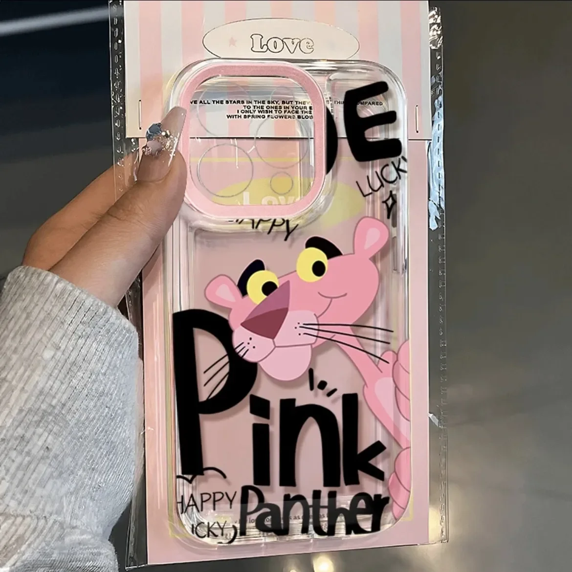 Disney Pink Panther Naughty Lovely Phone Case For iPhone 16 15 14 13 12 11 Pro Max XR XS Max 7 8 Plus Y2K Cartoon Cute Cover