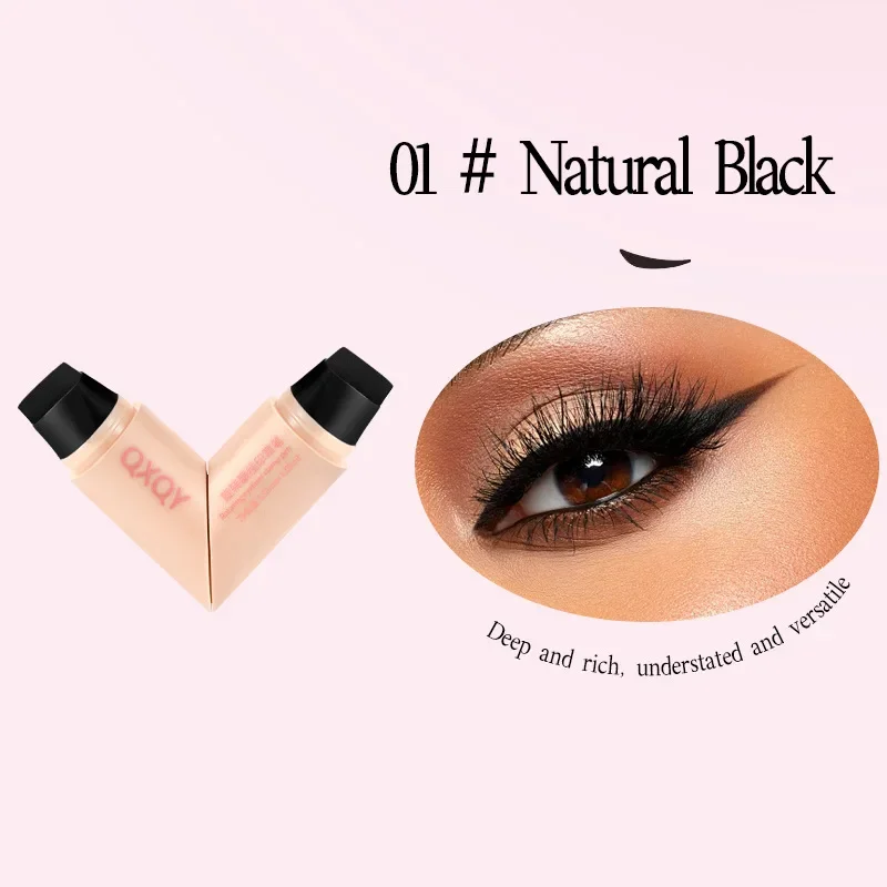 QXQY Eyeliner-Stempel Winged - Doppelseitiger Flüssig-Eyeliner-Stift in Schwarz, Wasserfest, Verwischungsfrei, Schnelltrocknend, Einfache Anwendung, Cat Eye M