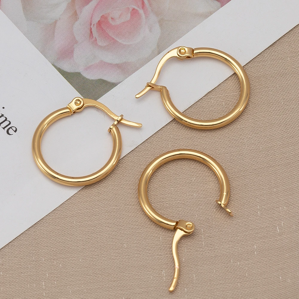 10pcs 20mm Stainless Steel Earrings Open Ear Rings For Jewlery Making DIY Components Accessories image 3