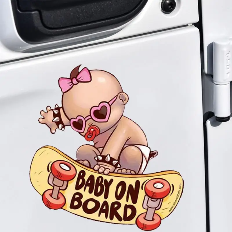 قشر وعصا سيارة الشارات البلاستيكية الطفل سكوتر تصميم السيارات الزجاج الشارات ملصقات بمادة لاصقة مقاومة للخدش للدراجات النارية سيدان #5