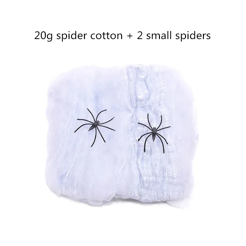 Halloween-Riesenspinne, Halloween-Dekoration für drinnen und draußen, gruselige Requisiten, große, gruselige, lebensechte Plüsch-Fake-Spinne, dehnbares Spinnennetz-Dekor – Detail 10