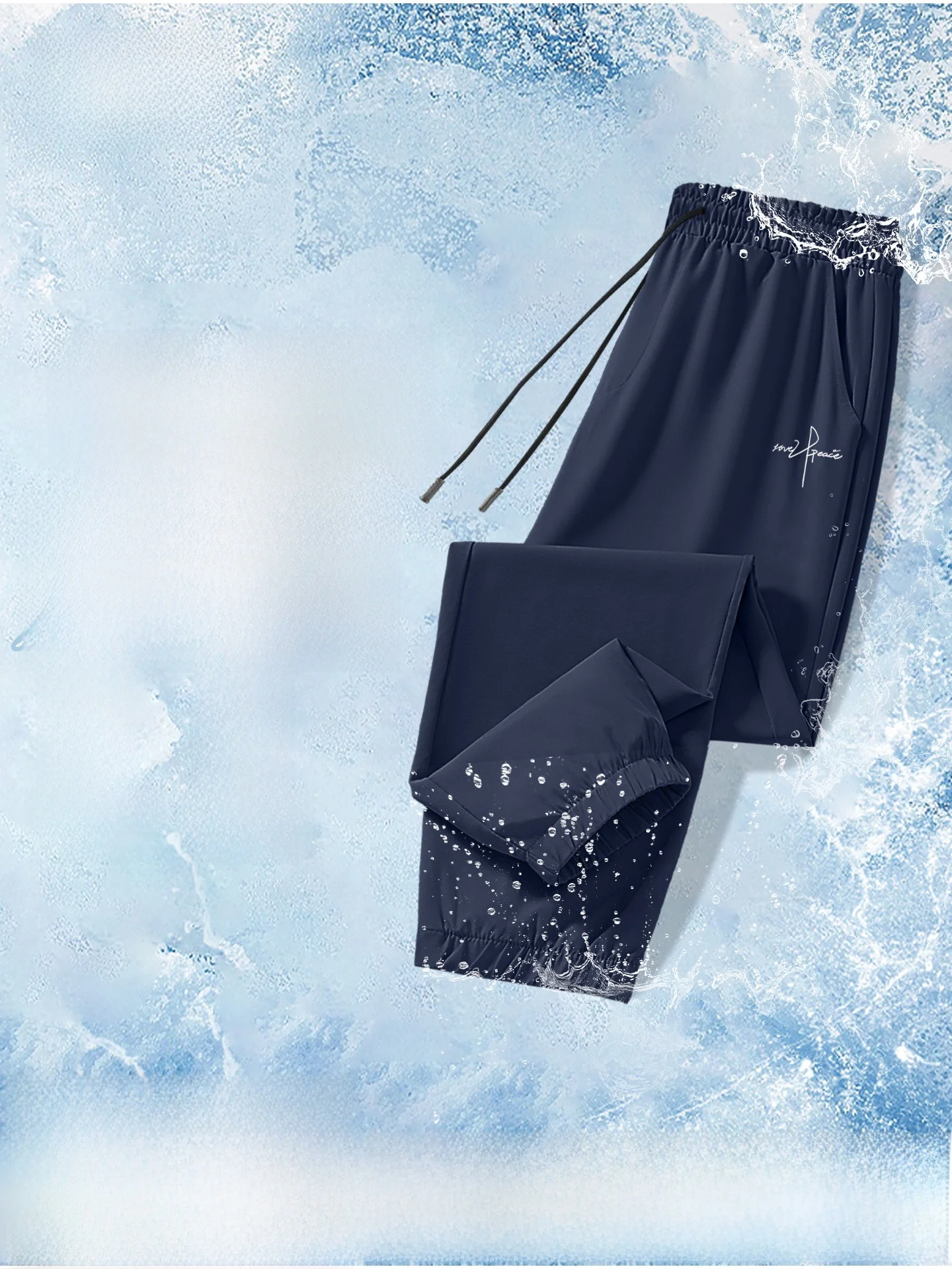 

Ice Silk Loose Fit Casual Sports Pants for Teenage Boys American Sle Summer Breathable Lightweight Elastic Waist Cargo Pants