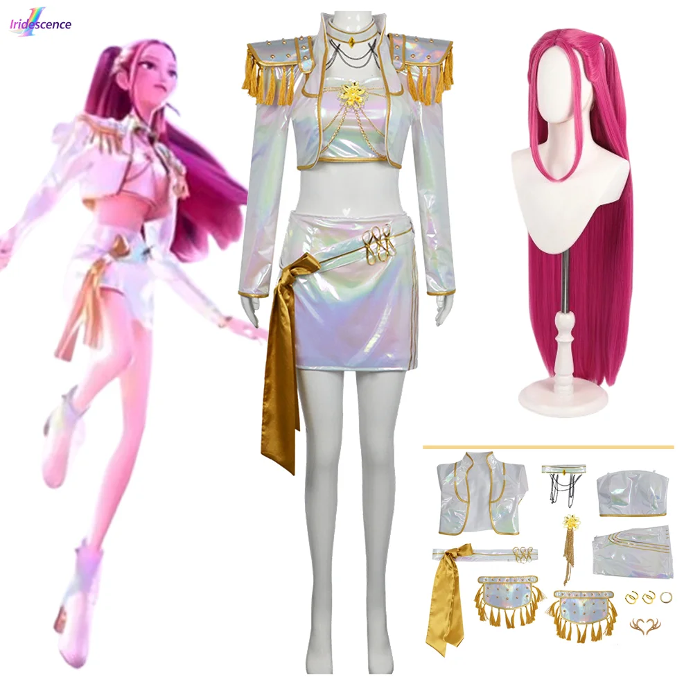 

Mila Cosplay Performance Costume Huntrix Girl Group KPOP Demon Hunters Wig Woman Costumes Roleplay Halloween Party Disfraz Mujer