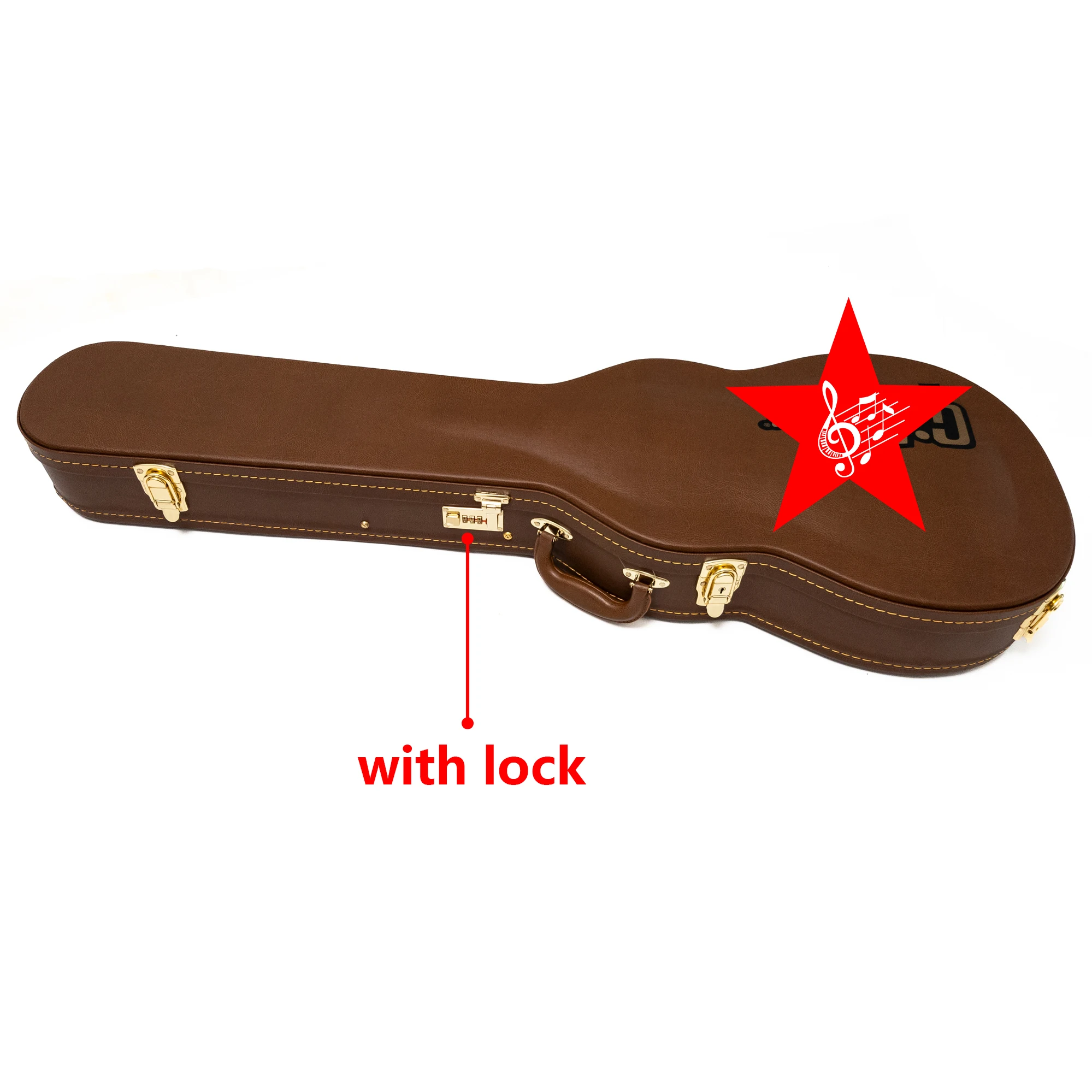 Wood Hard Shell Guitar Case for LP ES SG Style Electric Guitar – Protective Carrying Box