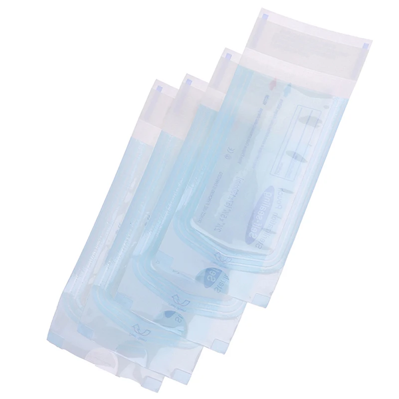 200Pcs S/M Disposable Sterilization Disinfection Bag Set Nail Tool Sterilizer Kraft Bag Nail Equipment Disinfection Accessories