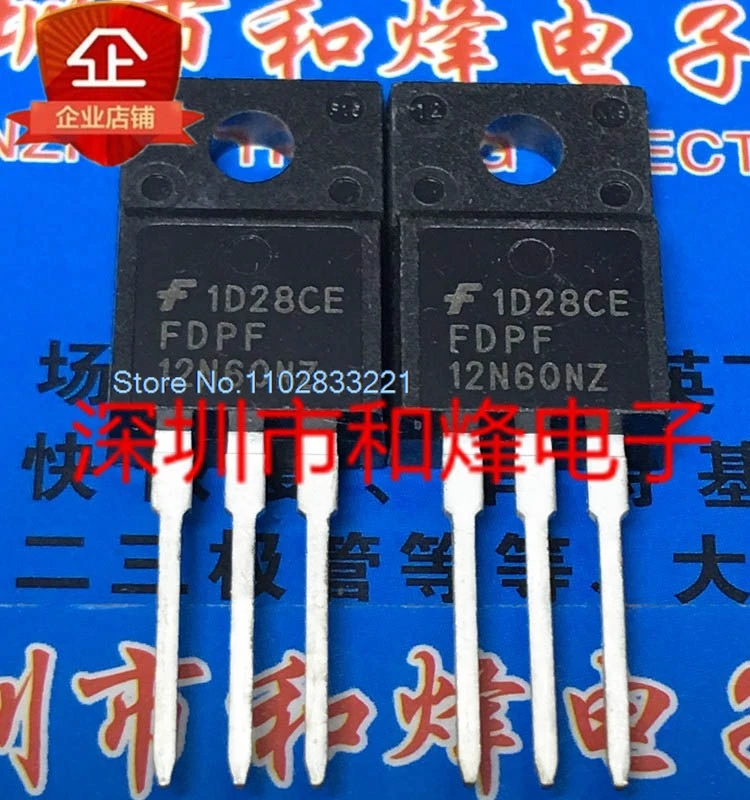 （10PCS/LOT） FDPF12N60NZ   TO-220F MOS 600V 12A