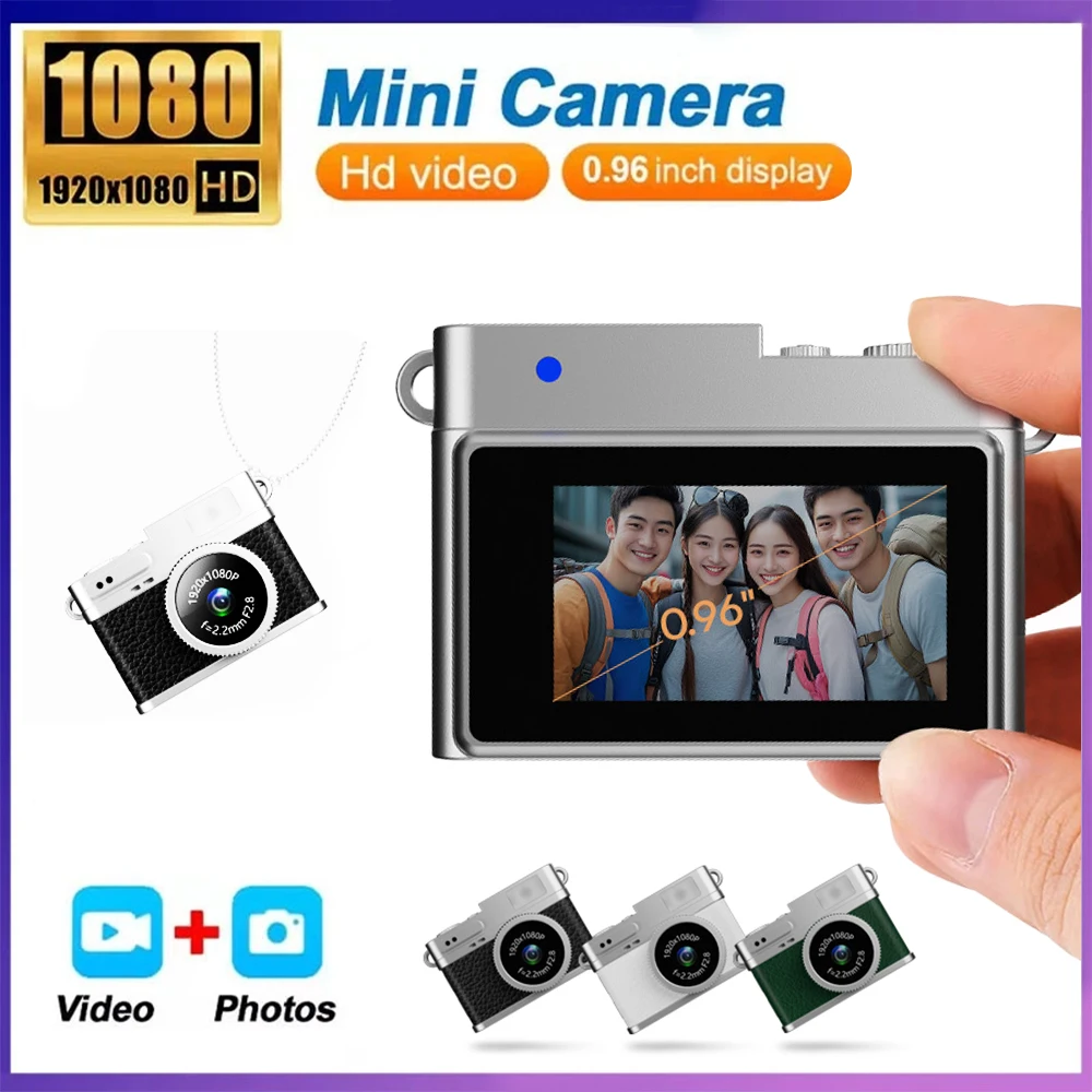 1080P Mini Small Digtal Camera with Screen Bodycam Compact Kids Camcorder Portable Mini Camera Sports Video DV Recorder Body Cam