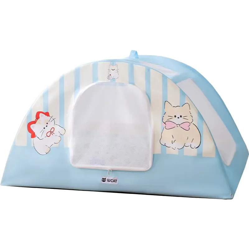 Curved Cat Maternity Tent Enclosed Litter Box House Four Season Universal Pet Delivery Room for Pregnant Female Cats