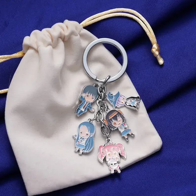 Suzumiya Haruhi No Yuuutsu Anime Cosplay Acrylic Keychain Backpack Pendant Decor Xmas Gift Collection