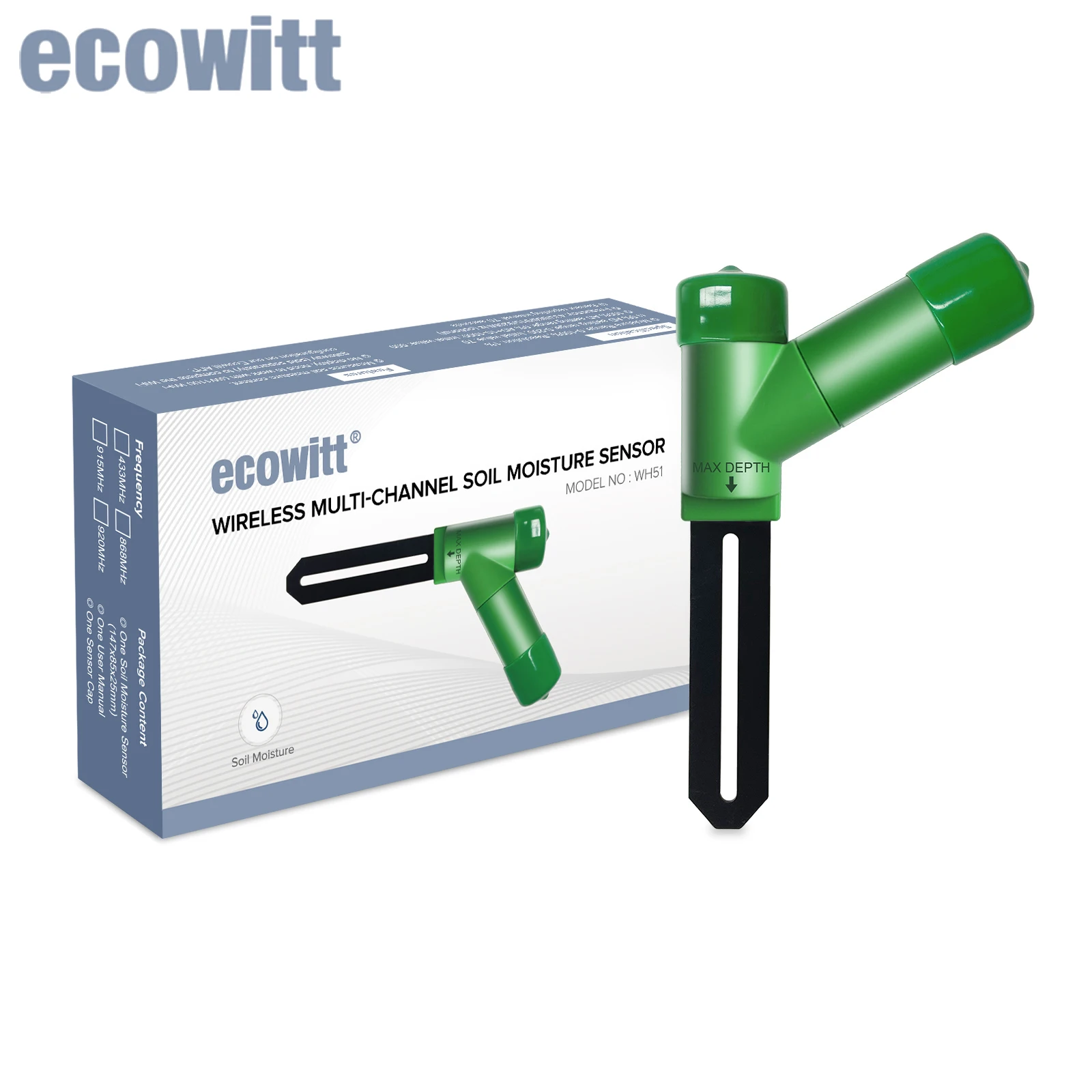 Ecowitt-medidor de Umidade do Solo Garden Plant Water Monitor Tester Sensor Apenas Não Pode Ser Usado Sozinho Wh51 Canais