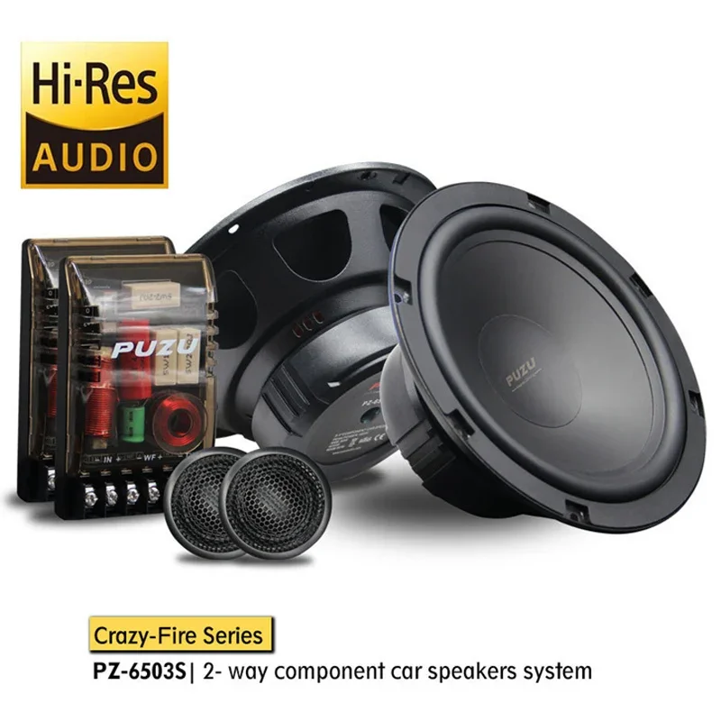 PZ-6503S 6.5 Inch 180W Full Range Combination Coaxial Speaker With Tweeter Treble Speaker Two Way Crossover Car Audio Sound