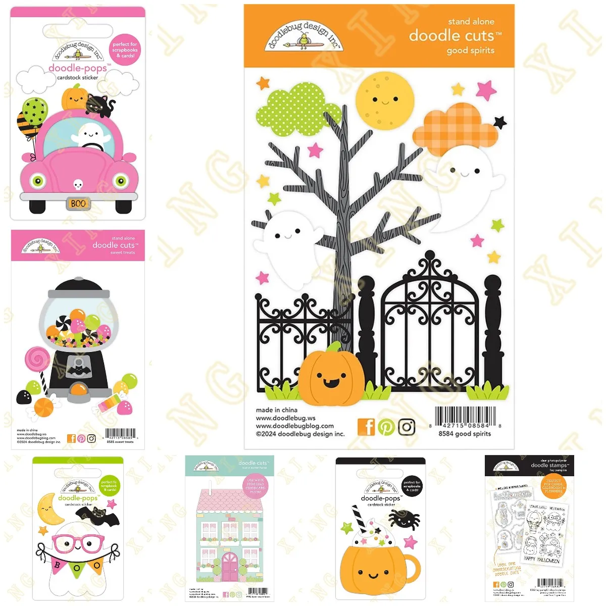 Happy Halloween Boo Cruise Clear Stamps or Metal Cutting Dies Sets for DIY Craft Making Greeting Card Scrapbooking