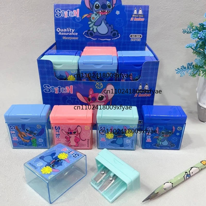 Disney Kawaii Stitch Dubbele Gat Puntenslijper voor Studenten Leuke Lilo Puntenslijper Kinderen Puntenslijper Briefpapier