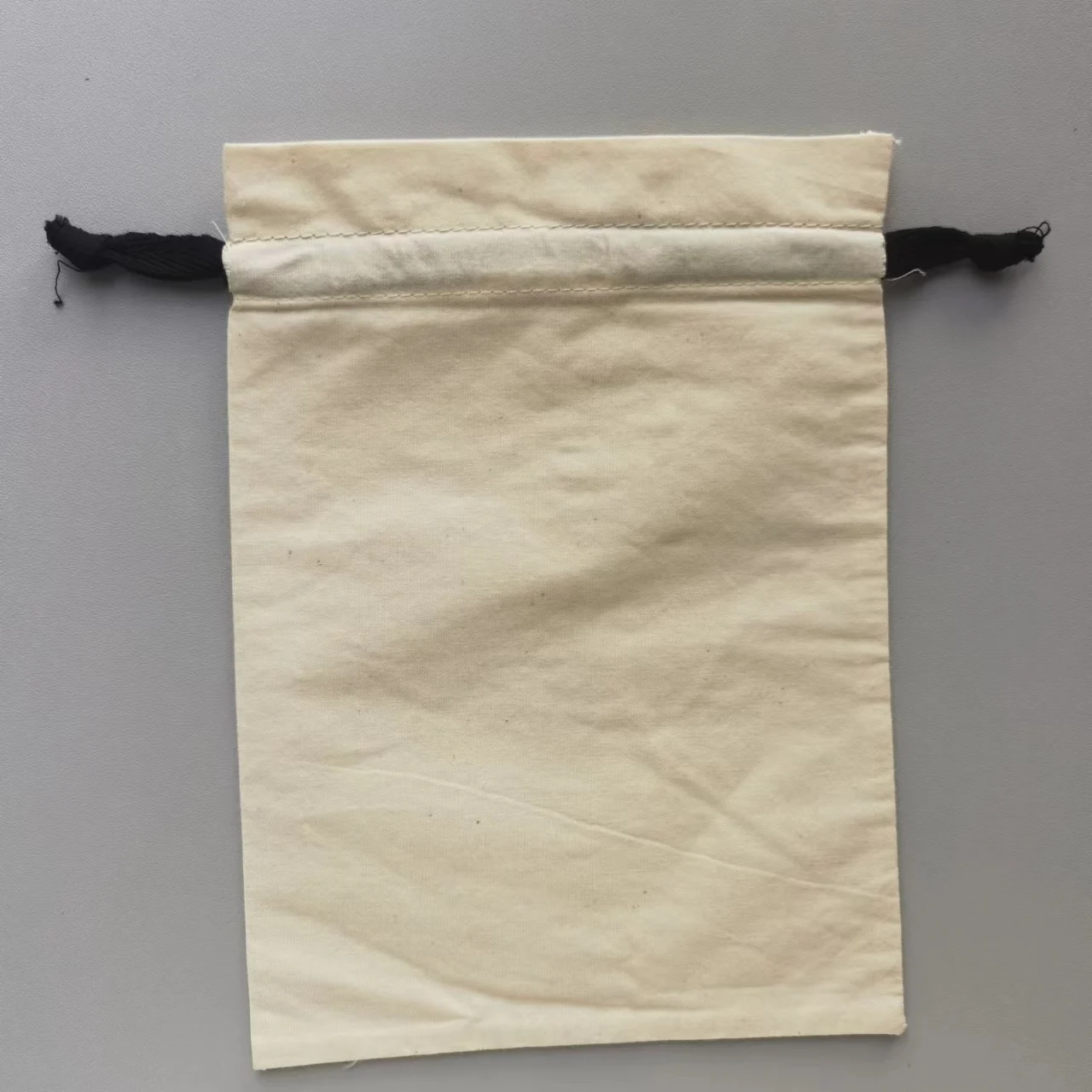 50 Pure Cotton Drawstring Bag with Black Rope for Jewelry Gift Packaging Pouches Chic Wedding Party Favor Bags Personalized Logo