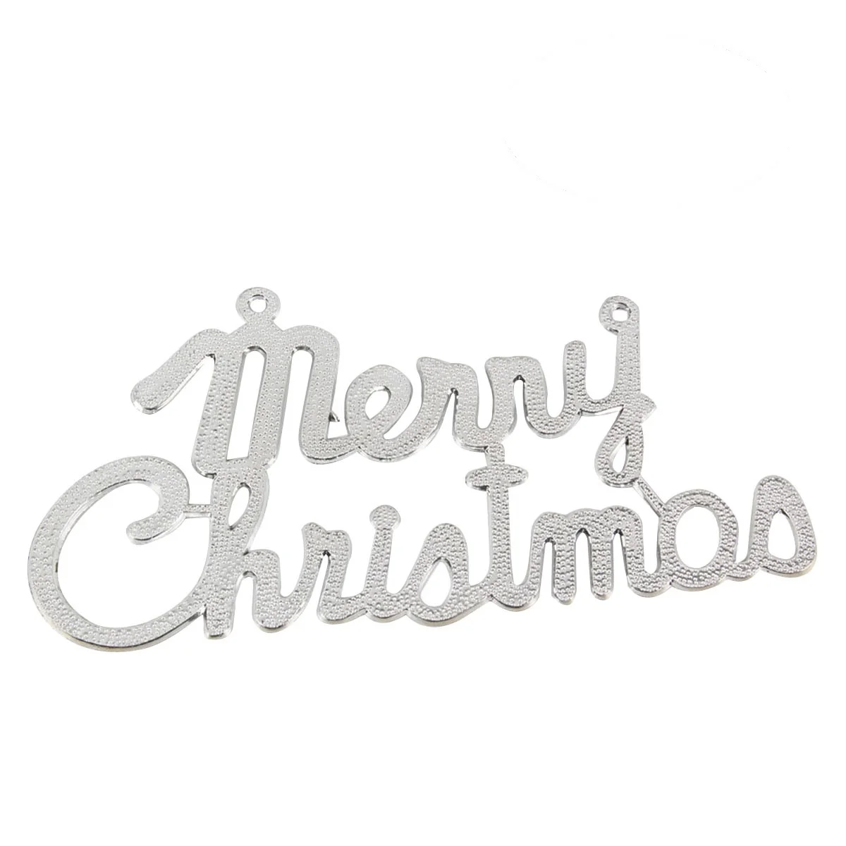 

10pcs 19Cm Glitter Silver Alphabet Letter Card Christmas Tree Decoration For Holiday Party Wedding Anniversary Festive Home