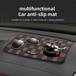 Car Anti-Slip Mat Dashboard PU Non Slip Pad Auto Accessories For Geely Coolray Geometry C GX3 Emgrand EC7 LC Panda Binray X7 CK