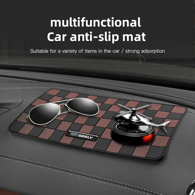 Car Anti-Slip Mat Dashboard PU Non Slip Pad Auto Accessories For Geely Coolray Geometry C GX3 Emgrand EC7 LC Panda Binray X7 CK