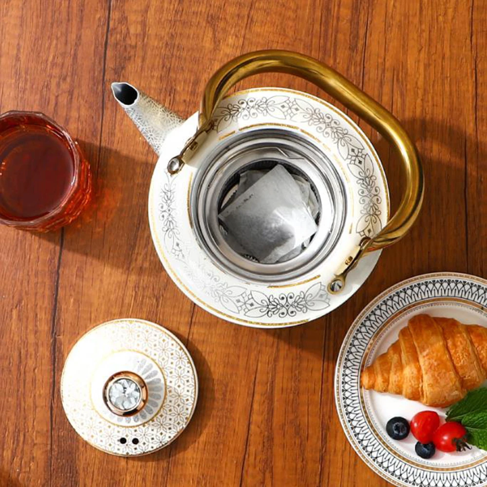 China-Chic Style Stainless Steel Kettle with Tea Strainer, Boiling Water Kettle, Induction Cooker Gas Universal Flower Teapot - view 5