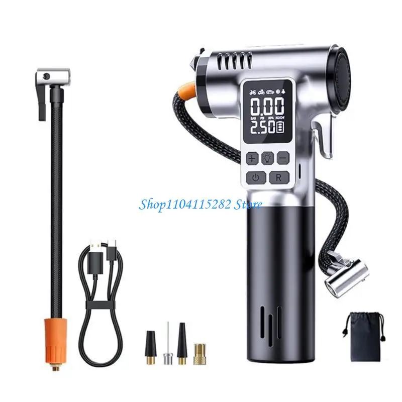 

Основное устройство для накачки шин, оснащенное устройством безопасности и цифровым дисплеем для использования в автомобиле