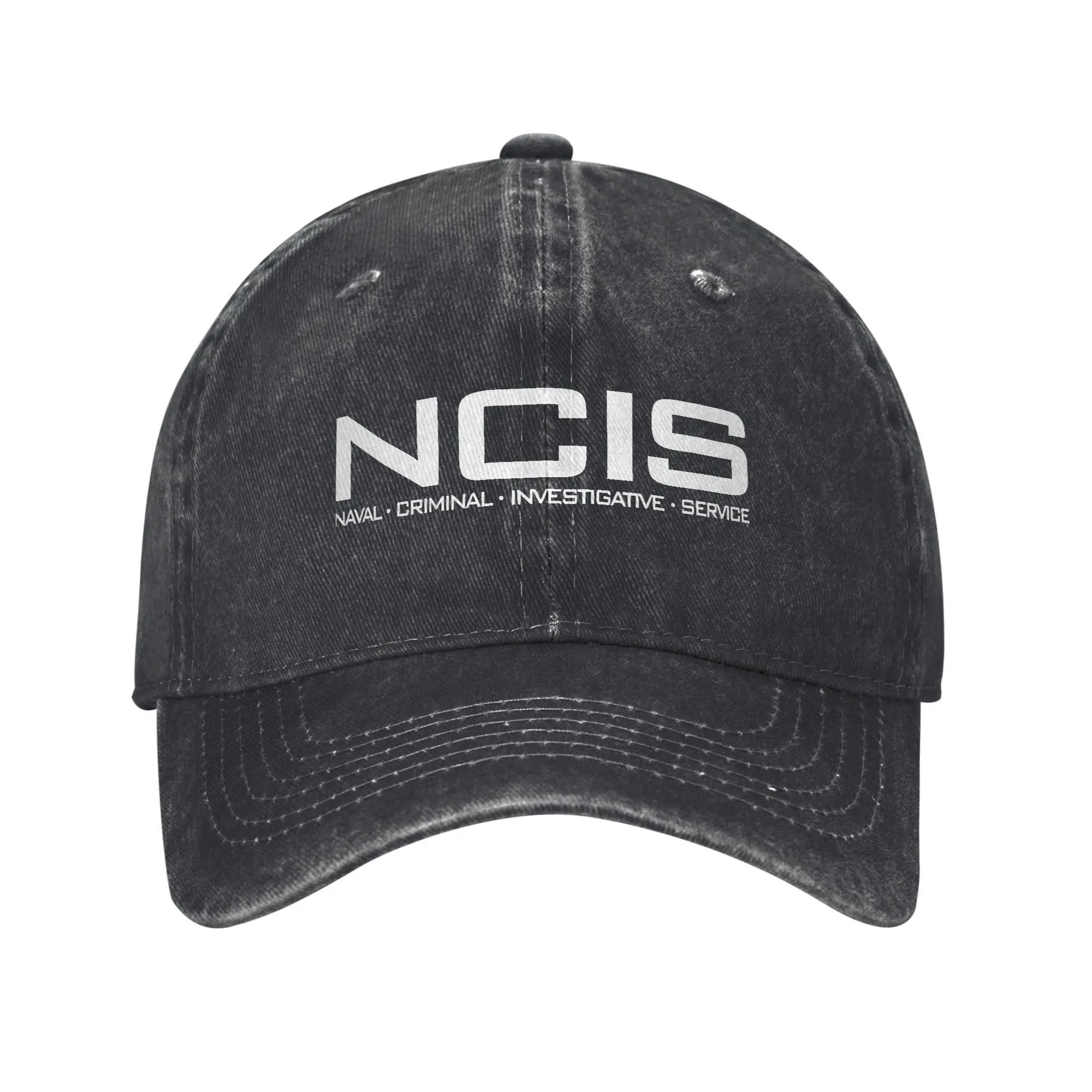 NCIS Naval Criminal Investigative Service Baseball Cap Retro Distressed Washed  Sun Cap Unisex Outdoor Unstructured Soft Hats