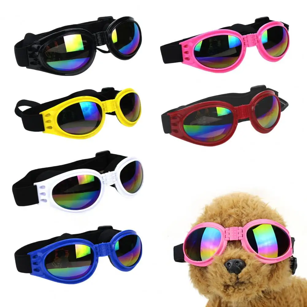 Dogs Polarized Sunglasses UV Protection Windproof Sun Glasses Colorful Pet Goggles Adjustable Frame Dogs Cats Shades Pet Eyewear