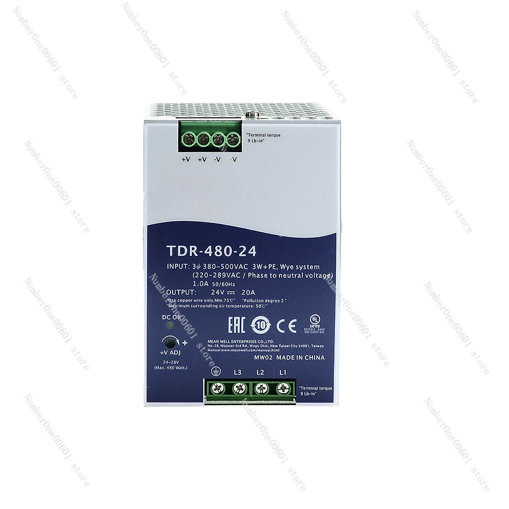 Switching Power Supply Three-phase 380V To 24V/48V DC Rail Type Drt 480W