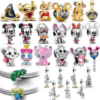 Hot-selling jewelry: S925 sterling silver bead necklace with elephant pendant, suitable for bracelets and necklaces, DIY jewelry