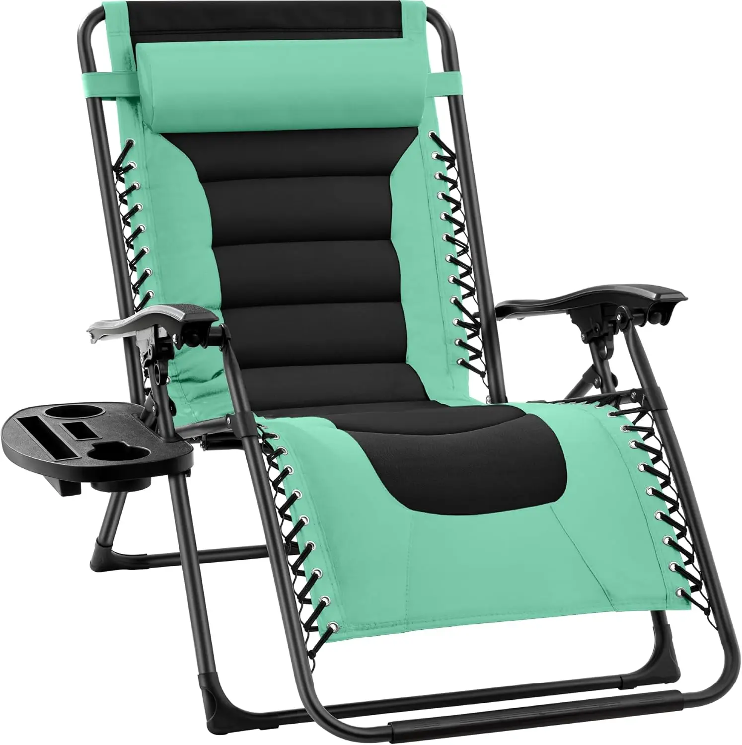 Best Choice Products Oversized Padded Zero Gravity Chair, Folding Outdoor Patio Recliner, XL Anti Gravity Lounger for Backyard w