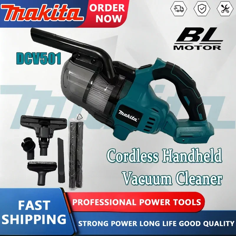 

Makita DCV501 Cordless Handheld Vacuum Cleaner Portable Brushless Vehicle Mounted Floor Cleaner for Household Car Power Tools