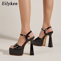 Eilyken Sexy Open Toe Platform Women's Sandals Fashion Buckle Strap Party Thick High Heels Ladies Summer Shoes