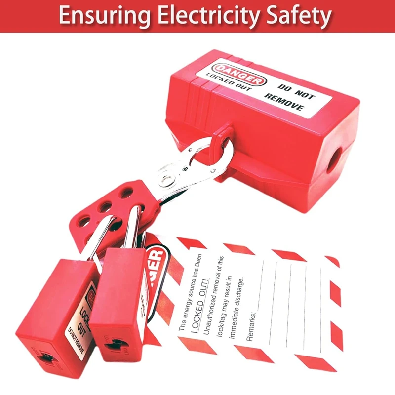 35Pc Lotokit,Portable Lockout Tagout Electrical Kit For Industrial Lockout Devices, Professional Padlock Kit