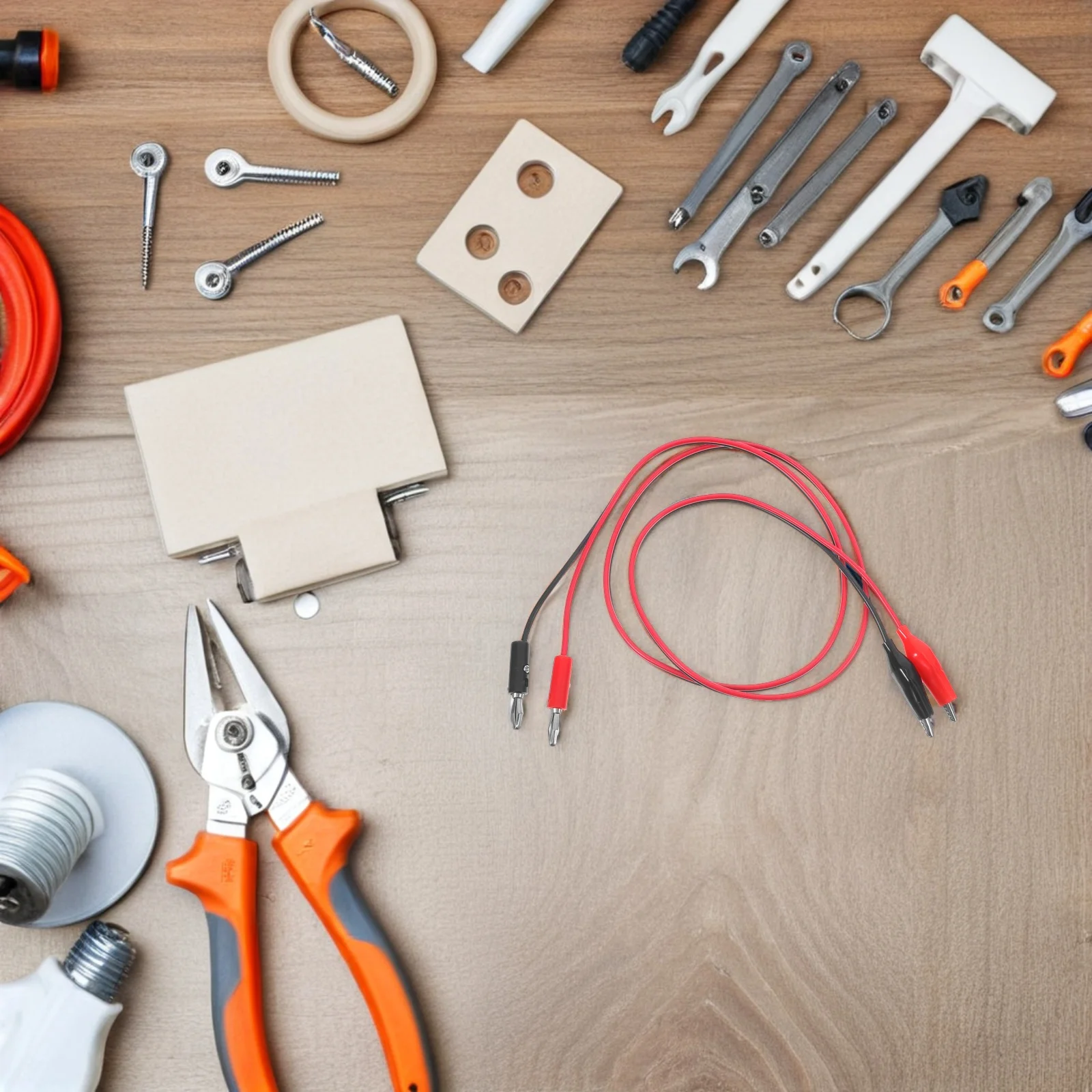 

10Pcs 1M Insulated Red Black Jumper Wires Clips for Power Testing and Electrical Experiments Speaker Cable Banana Plug