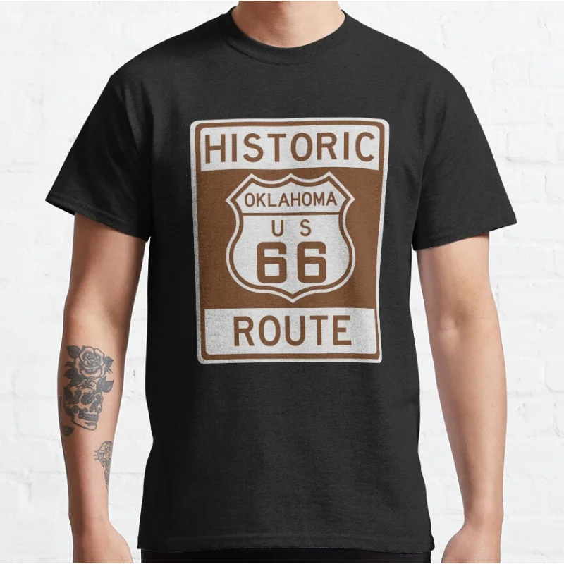 

0913 The main street of america Historic Route 66 US Mother Road Gift t shirt Americas Highway Graphic clothes All size Tops
