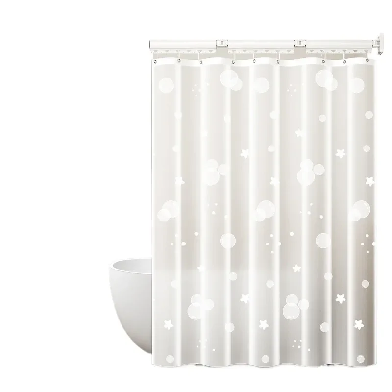 

Bathroom shower curtain suction cup folding invisible free punching