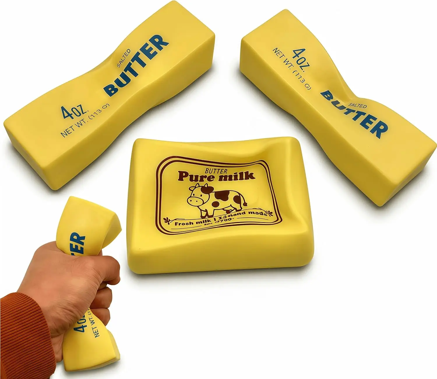 Realistic Butter Stick Slow Rebound Squishy Fidget Soft Tactile Stress Relief Desktop Leisure Ornament Holiday Accessory Present