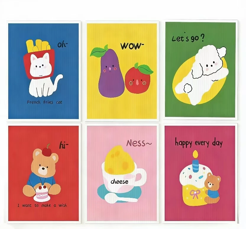 

6Pcs Kitchen Dish Towels Cellulose Cotton Cleaning Cloths for Counter Sink Cookware Soft Kitchen Dish Rags Washcloths for Dish