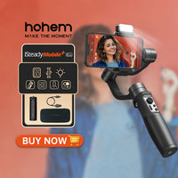 Hohem iSteady Mobile Plus 2024 3-Axis Handheld Gimbal Stabilizer for Smartphone with Fill Light for iPhone Android Face Tracking