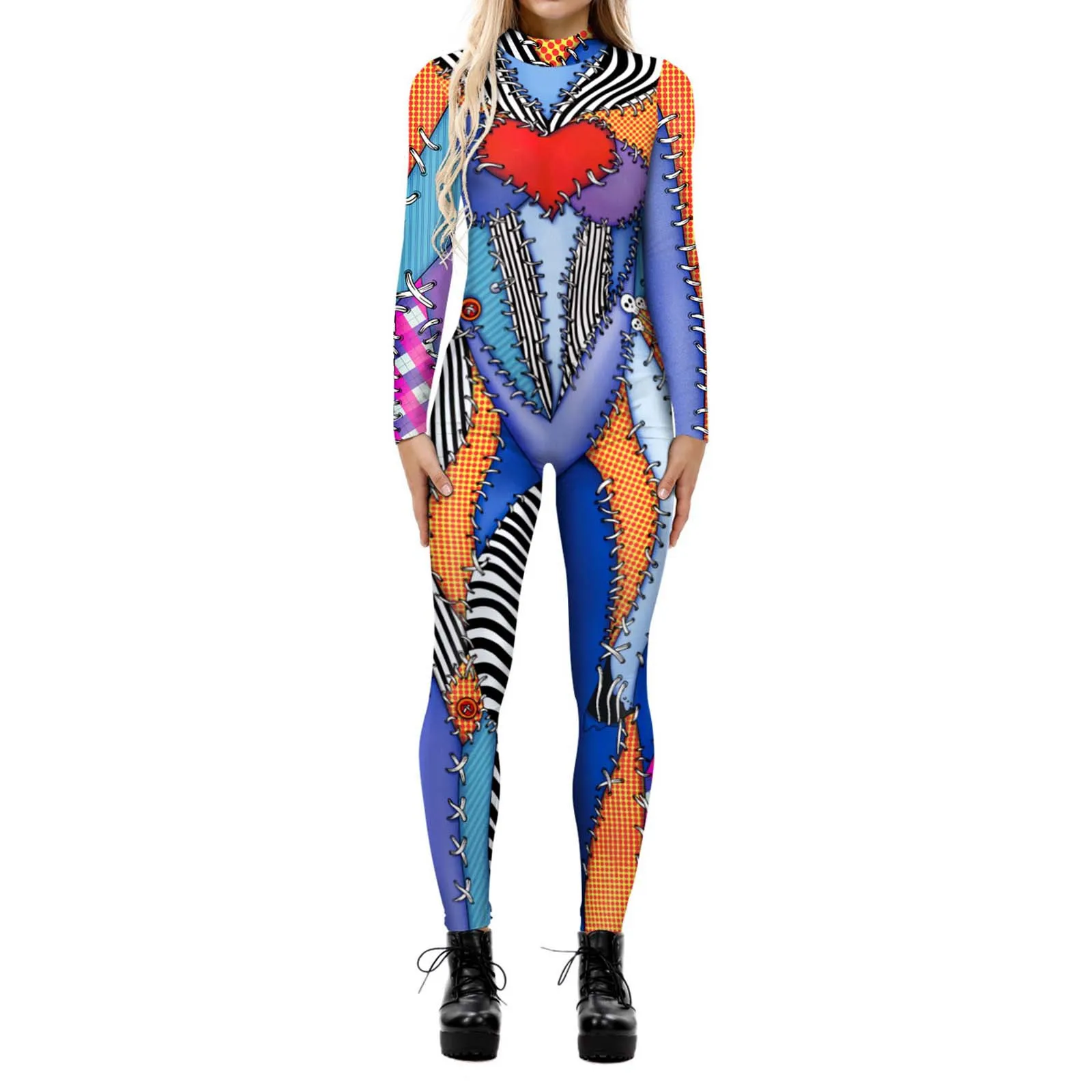 Halloween Skelet 3D Digitale Print Panty Jumpsuits Unisex Prestaties Feest Cosplay Kostuum Grote maten bodysuits Skinny Catsuit