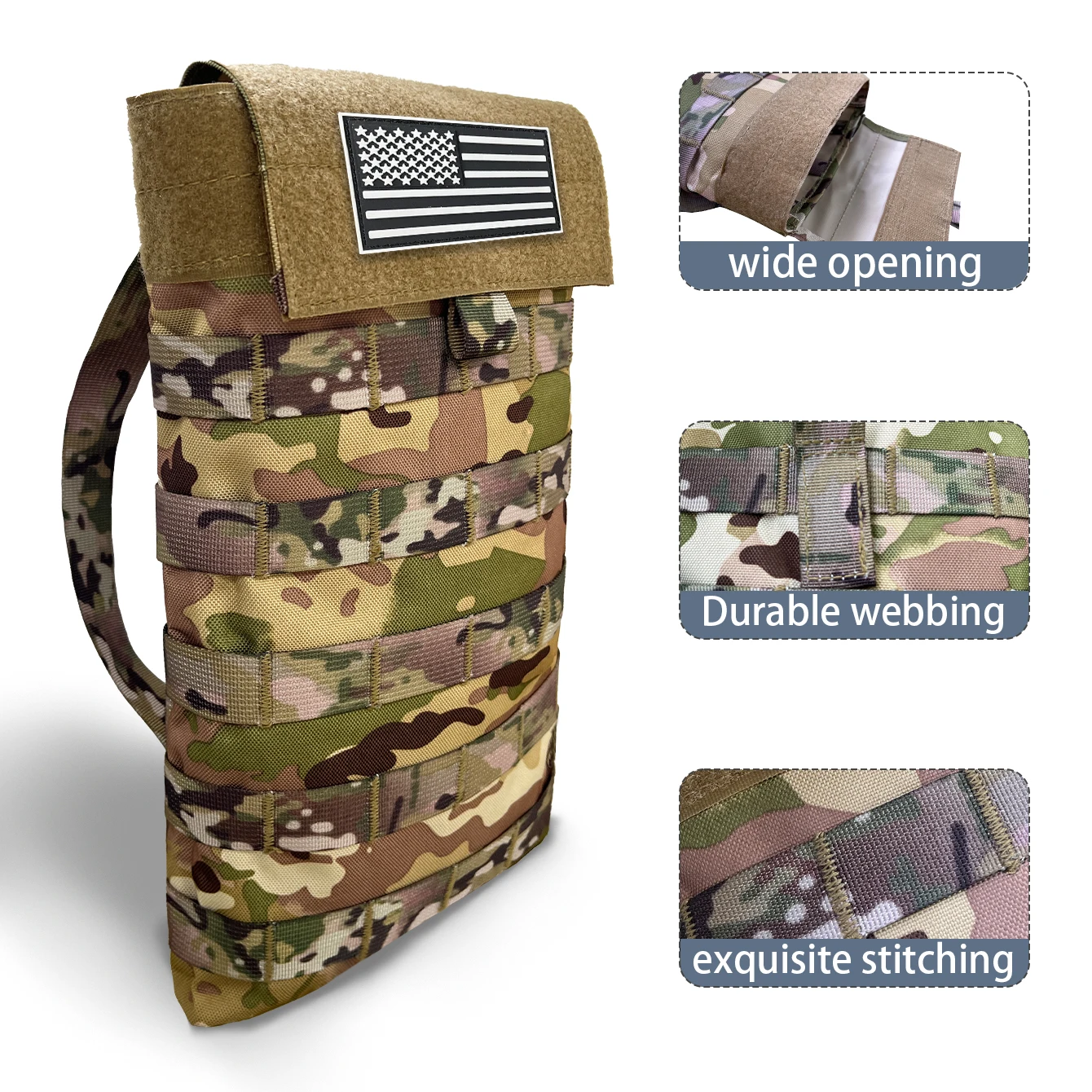 Molle-Erweiterungssystem, Mehrzweck-Rucksack mit weichem Wasserbeutel, Zubehörpaket für Bergsteigen im Freien – Detail 5