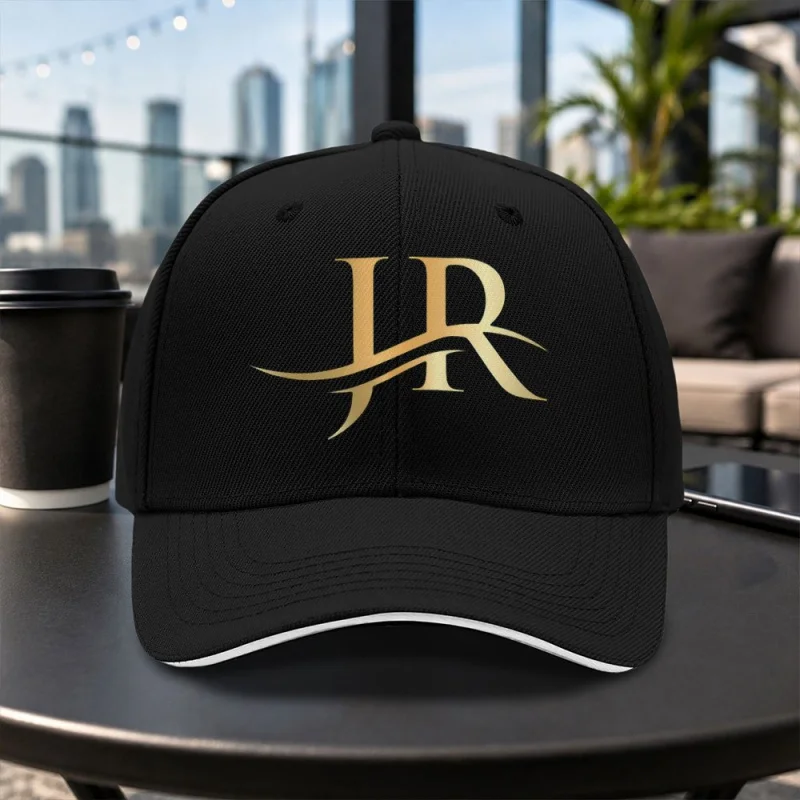JR Letter Sandwich Baseball Cap Unisex Adjustable Dad Hat for Travel Parties Daily Wear Multiple Colors