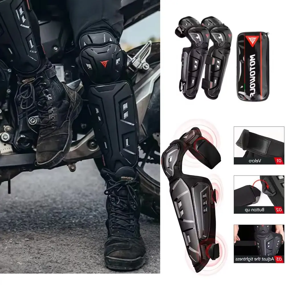

All Seasons Motorcycle Knee Pad Elbow Protective Combo Knee Protector Equipment Gear Outdoor Sport Motocross Knee-Pad Ventilate